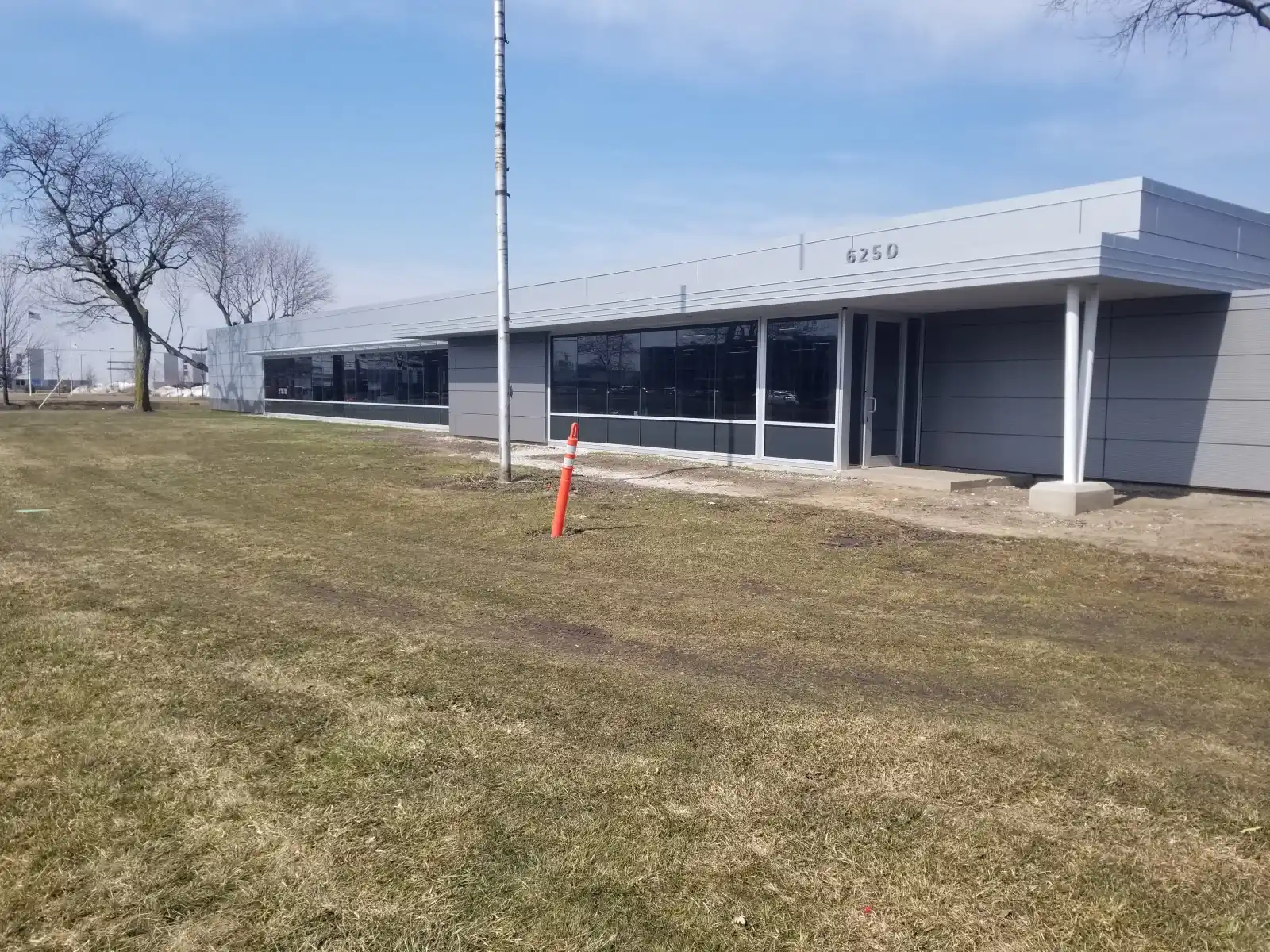 Commercial glass building exterior